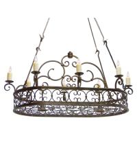 Meyda White 120277 - 54" Long Cira 10 Light Pot Rack