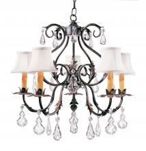 Meyda White 120420 - 25" Wide Chantilly 5 Light Chandelier