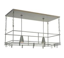 Meyda White 121711 - 48" Long Spartan 2 Light Pot Rack