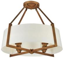 Meyda White 129153 - 31"W Cilindro Lucy Semi-Flushmount