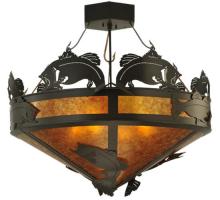 Meyda White 130951 - 38" Wide Catch of the Day Bass Semi-Flushmount