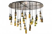 Meyda White 133795 - 72" Wide Tuscan Vineyard Personalized 30 Wine Bottle Cascading Pendant