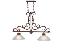 Meyda White 141154 - 40" Long Zamora 2 Light Island Pendant