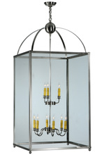 Meyda White 141629 - 24" Square Pavilion Brushed Nickel Pendant