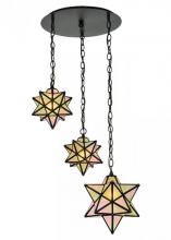 Meyda White 143177 - 21" Wide Moravian Star 3 Light Cascading Pendant