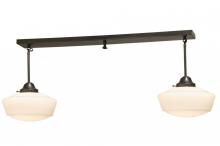 Meyda White 147636 - 48"L Revival Schoolhouse 2 LT Traditional Globe Island Pendant