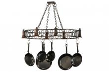 Meyda White 148249 - 43" Long Revival Deco 6 Light Pot Rack