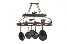 Meyda White 150295 - 46" Long Barn Animals 3 Light Pot Rack