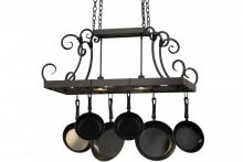 Meyda White 158845 - 43" Long Caiden 2 Light Pot Rack