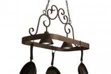 Meyda White 161509 - 32" Long Elana 2 Light Pot Rack