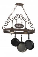 Meyda White 166218 - 34" Long Bon Appetit 2 Light Pot Rack
