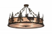 Meyda White 171359 - 36" Wide Wildlife at Dusk Semi-Flushmount