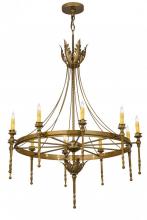 Meyda White 172362 - 36" Wide Amaury 10 Light Chandelier