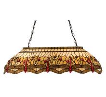 Meyda White 17508 - 40"L Tiffany Hanginghead Dragonfly Oblong Pendant