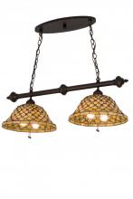 Meyda White 187126 - 36" Long Diamond & Jewel 2 Light Island Pendant