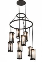 Meyda White 190661 - 36" Wide Cartier 9 LT Cascading Chandelier