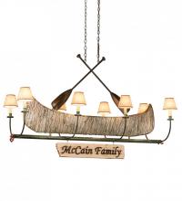 Meyda White 193898 - 57" Long Personalized Canoe 8 Light Chandelier