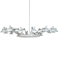 Meyda White 194179 - 94" Wide Drafter's Lamp Chandelier