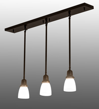 Meyda White 197133 - 36" Long Revival Oyster Bay 3 Light Island Pendant