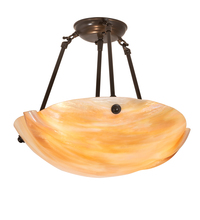 Meyda White 215806 - 16" Wide Atelier Semi-Flushmount