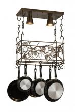 Meyda White 82756 - 24" Long Whispering Pines 2 Light Pot Rack